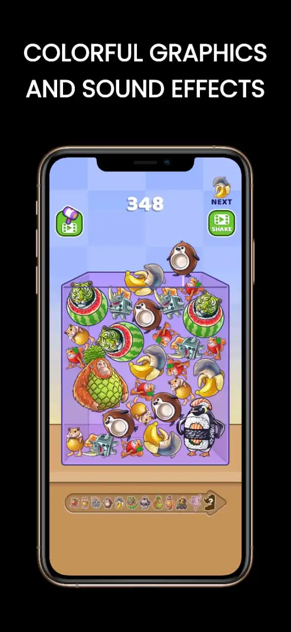 colorful graphics and sound effects