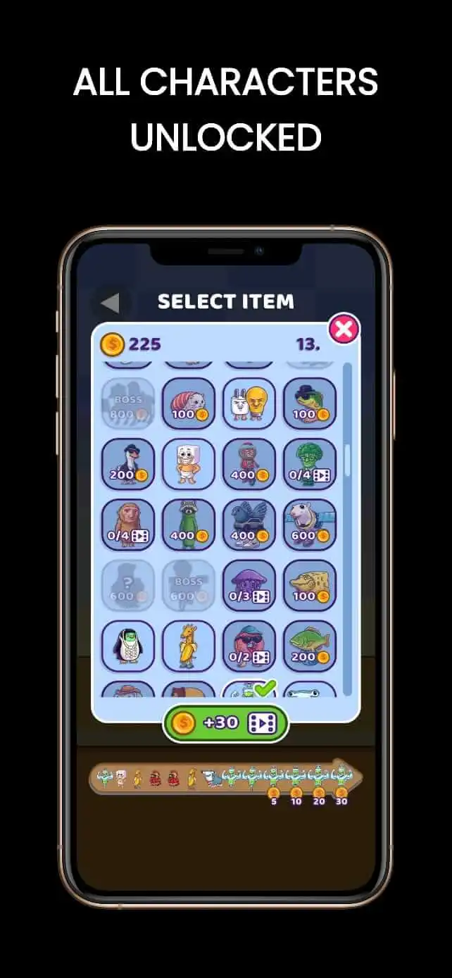 all characters unlocked
